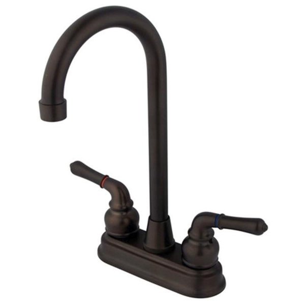 Kingston Brass Kingston Brass KB495 Two Handle 4 in. Centerset High-Arch Bar Faucet KB495